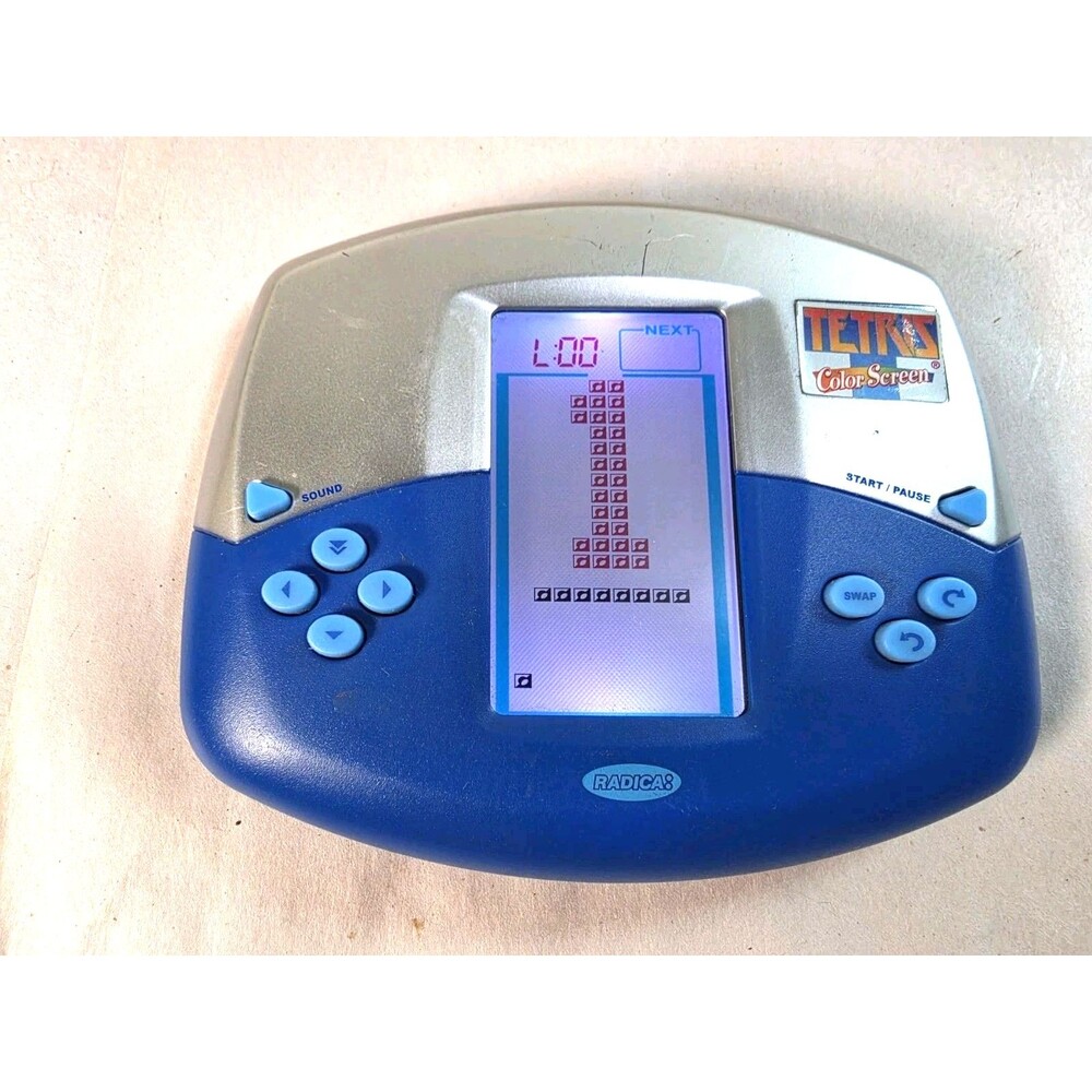 Vtg Mattel Tetris 2007 Color Screen Electronic Game Radica Handheld Tested Work